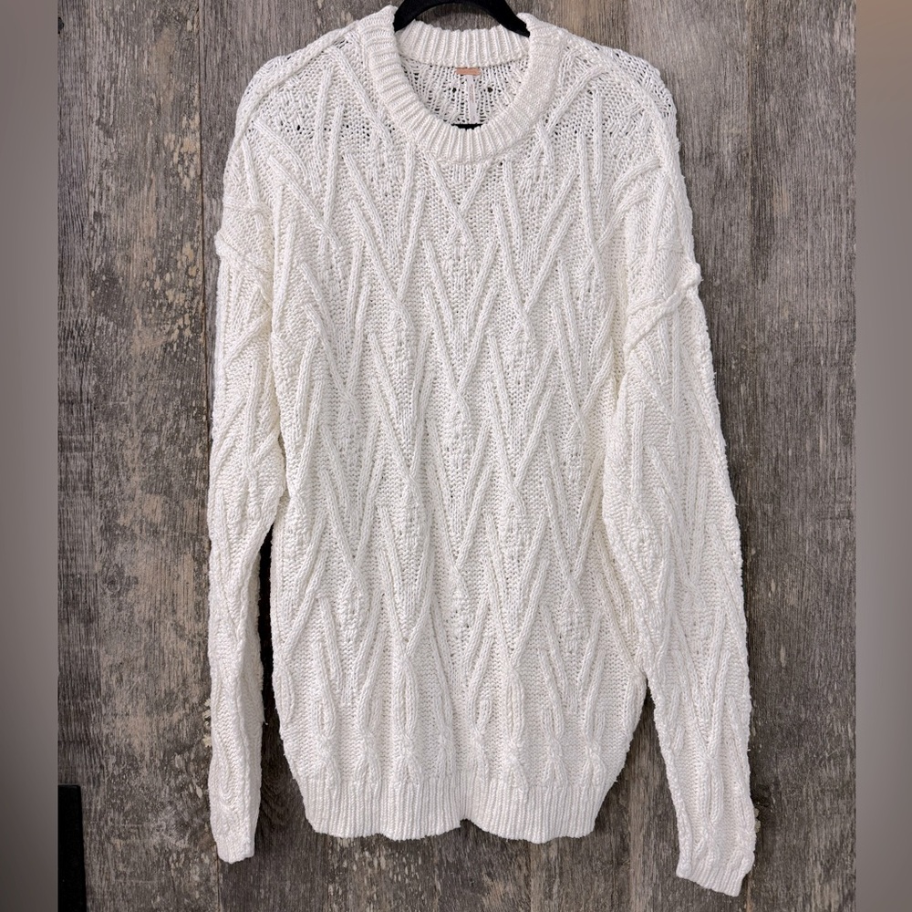 Free People Isla Cable Knit Sweater